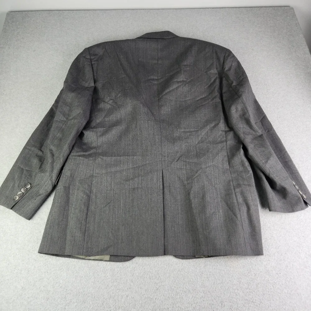 John Alexander Suit‎ Mens 46R x 41W Gray Worsted Wool Pinstripe 2pc Blazer Pants